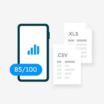 Enviar e exportar notas